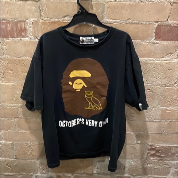 BAPE and OVO collab black tshirt - Picture 2 of 5